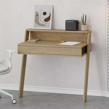 Γραφείο εργασίας Cowork Megapap από μελαμίνη χρώμα φυσικό οξιάς 94x50x91cm 1 τεμ.
