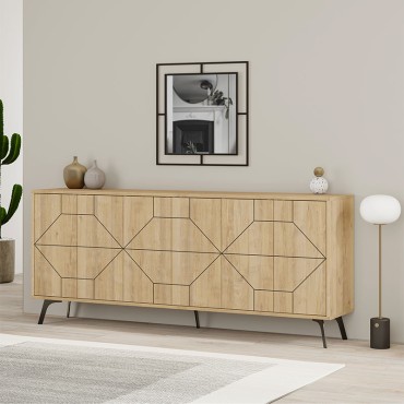 Μπουφές Dune Megapap χρώμα φυσικό οξιάς 184x35x77,4cm 1 τεμ.