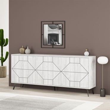 Μπουφές Dune Megapap χρώμα λευκό αντικέ 184x35x77,4cm 1 τεμ.