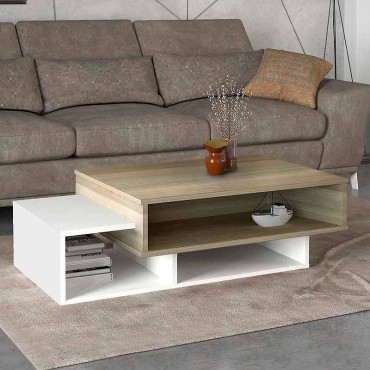 Τραπεζάκι σαλονιού Tab Megapap χρώμα λευκό - cordoba 105x60x32cm 1 τεμ.