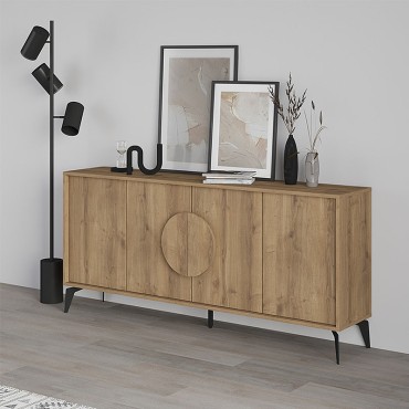 Μπουφές Gora Megapap χρώμα ανοιχτό καρυδί 180x35,6x82cm 1 τεμ.