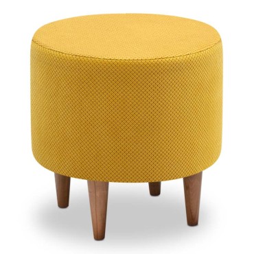 Σκαμπώ Fidik Megapap υφασμάτινο χρώμα μουσταρδί 40x40x40cm 1 τεμ.
