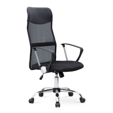 Καρέκλα γραφείου Marco Megapap με ύφασμα Mesh χρώμα μαύρο 62x59x110/120cm 1 τεμ.