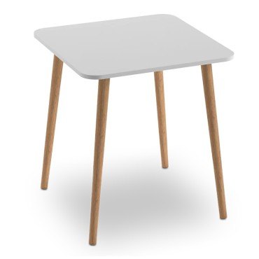 Τραπέζι Kare Megapap από μελαμίνη χρώμα λευκό 70x70x72cm 1 τεμ.