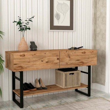 Κονσόλα μελαμίνης Aron Megapap χρώμα atlantic pine 138,8x41x75,7cm 1 τεμ.