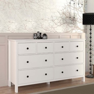 Συρταριέρα - Μπουφές Sabina Megapap χρώμα λευκό 160x50x96cm 1 τεμ.
