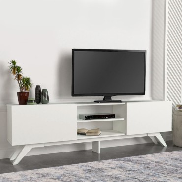 Έπιπλο τηλεόρασης Jarvis Megapap χρώμα λευκό 180x31,3x58cm 1 τεμ.