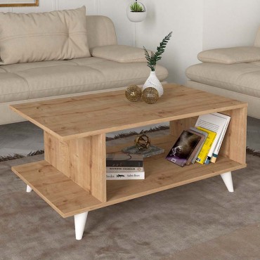 Τραπεζάκι σαλονιού Titus Megapap από μελαμίνη χρώμα sapphire oak 100x60x45cm 1 τεμ.
