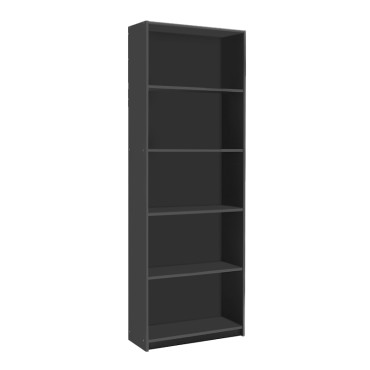 Βιβλιοθήκη μελαμίνης Max Megapap χρώμα ανθρακί 58x23x170cm 1 τεμ.
