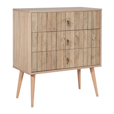 Συρταριέρα Soho Megapap από μελαμίνη χρώμα sonoma 80x40x90cm 1 τεμ.