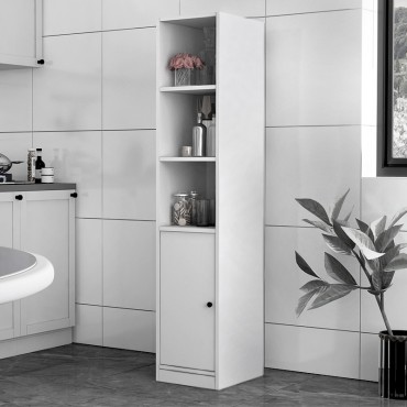 Ντουλάπι κουζίνας - μπάνιου Felix Flat Megapap χρώμα λευκό 33,6x40x166,8cm 1 τεμ.