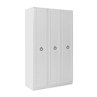 Ντουλάπα ρούχων Hampton Megapap τρίφυλλη χρώμα λευκό 103x52x185cm 1 τεμ.