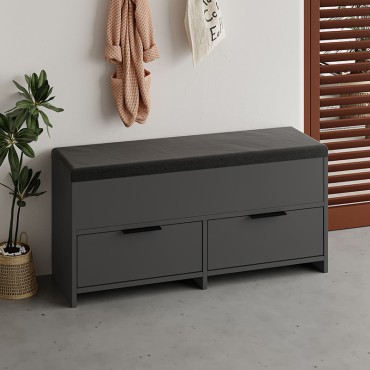 Παπουτσοθήκη Cove Megapap χρώμα ανθρακί 106x34x51,5cm