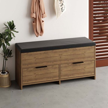 Παπουτσοθήκη Cove Megapap χρώμα ανοιχτό καρυδί 106x34x51,5cm