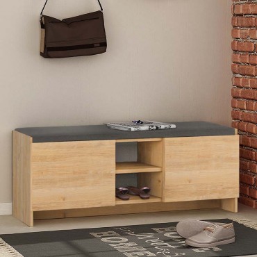 Παπουτσοθήκη Zulla Megapap χρώμα φυσικό οξιάς 110x37x43cm