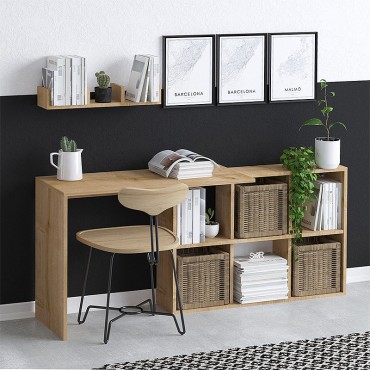 Γραφείο εργασίας Blake Megapap χρώμα φυσικό οξιάς 145x45x74cm 1 τεμ.