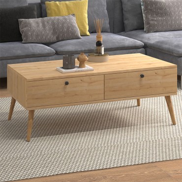 Τραπεζάκι σαλονιού Alis Megapap χρώμα oak 110x50x40cm 1 τεμ.