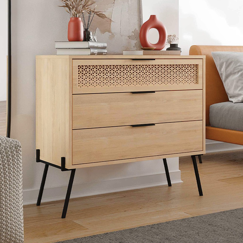 Συρταριέρα Naive Megapap χρώμα sapphire oak 93,1x40x83,1cm 1 τεμ.
