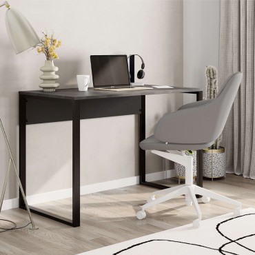 Γραφείο εργασίας Inna Megapap χρώμα γκρι ρετρό - silky black 110x60x75cm 1 τεμ.