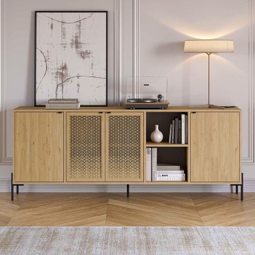 Μπουφές Naive Megapap χρώμα sapphire oak 204x40x80cm 1 τεμ.