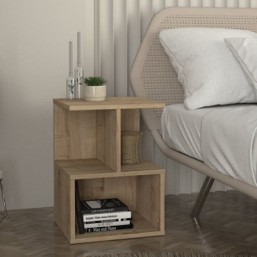 Κομοδίνο - Τραπεζάκι βοηθητικό Entiero Megapap χρώμα sapphire oak 39,8x35x54,6cm 1 τεμ.