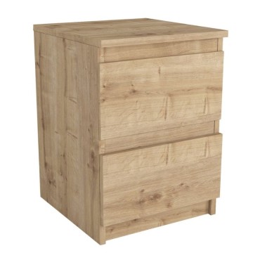 Κομοδίνο Breve Megapap χρώμα sapphire oak 39,8x41,8x55cm 1 τεμ.