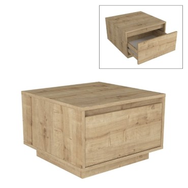 Τραπεζάκι σαλονιού Pura Megapap χρώμα sapphire oak 60x60x40cm 1 τεμ.