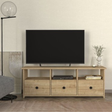 Έπιπλο τηλεόρασης Mahen Megapap χρώμα sapphire oak 140x35x49,8cm 1 τεμ.