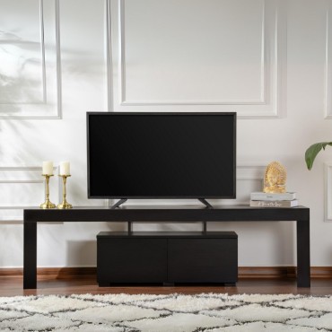 Έπιπλο τηλεόρασης Enclave Megapap χρώμα μαύρο 180x31,3x50cm 1 τεμ.