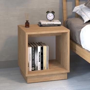 Κομοδίνο Gino Megapap χρώμα sapphire oak 40x35,3x45cm 1 τεμ.