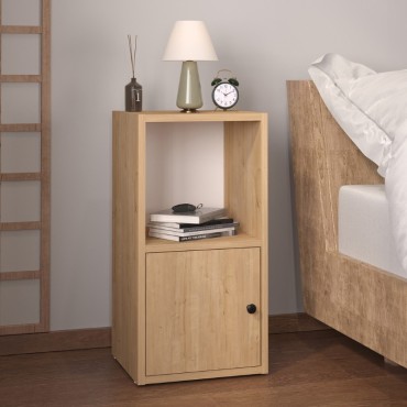 Κομοδίνο Vito Megapap χρώμα sapphire oak 34x30x66,4cm 1 τεμ.