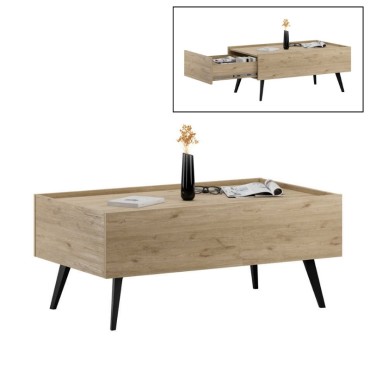 Τραπεζάκι σαλονιού Luna Megapap χρώμα florida oak 102x61x44cm 1 τεμ.