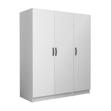 Ντουλάπα ρούχων Victoria Megapap τρίφυλλη χρώμα λευκό 150x60x181cm 1 τεμ.