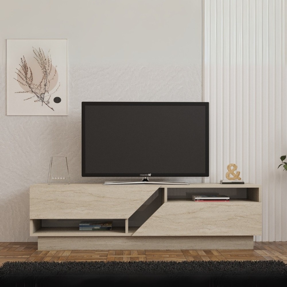 Έπιπλο τηλεόρασης Koza Megapap χρώμα travertine 160x40x45cm 1 τεμ.