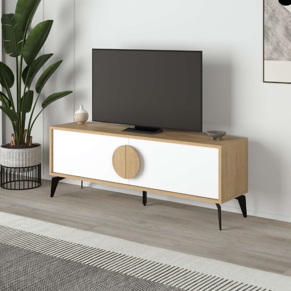 Έπιπλο τηλεόρασης Gora Megapap χρώμα sapphire oak - λευκό 140x35,6x51cm 1 τεμ. Έπιπλο τηλεόρασης Gora Megapap χρώμα sapphire oak - λευκό 140x35,6x51cm 1 τεμ.