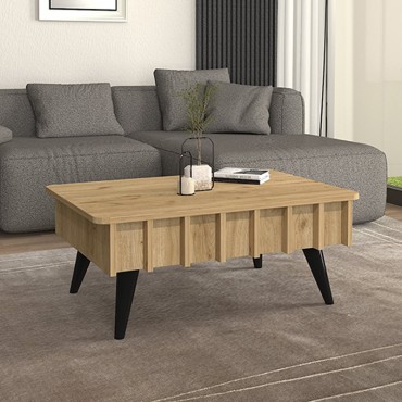 Τραπεζάκι σαλονιού Gemma Megapap χρώμα sepet oak 90x59,6x36,8cm 1 τεμ.