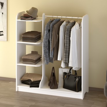 Έπιπλο εισόδου Rozesme Megapap χρώμα λευκό 120x40x135cm 1 τεμ.