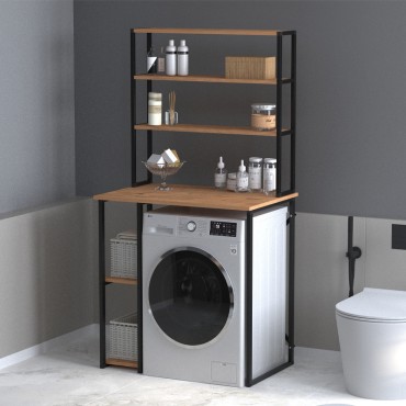 Έπιπλο πλυντηρίου Berkus Megapap χρώμα pine oak 90x60x178cm 1 τεμ.