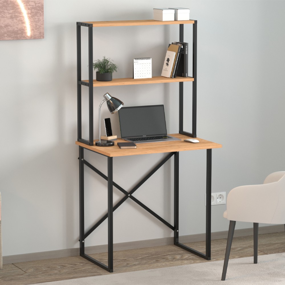 Γραφείο εργασίας Pope Megapap χρώμα pine oak 73x52x146cm 1 τεμ.