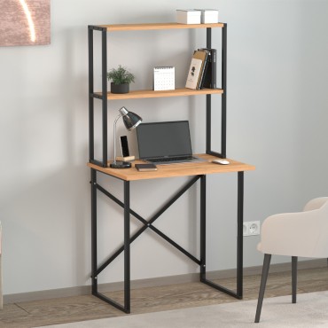 Γραφείο εργασίας Pope Megapap χρώμα pine oak 73x52x146cm 1 τεμ.