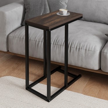 Τραπεζάκι βοηθητικό Agiro Megapap χρώμα rustic καρυδί 45,7x25,5x62,9cm 1 τεμ.