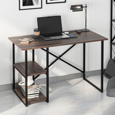 Γραφείο εργασίας Odeon Megapap χρώμα rustic καρυδί 120x59,8x73,8cm 1 τεμ.