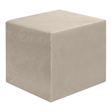 Σκαμπώ April Megapap βελούδινο χρώμα μπεζ 40x40x40cm 1 τεμ.
