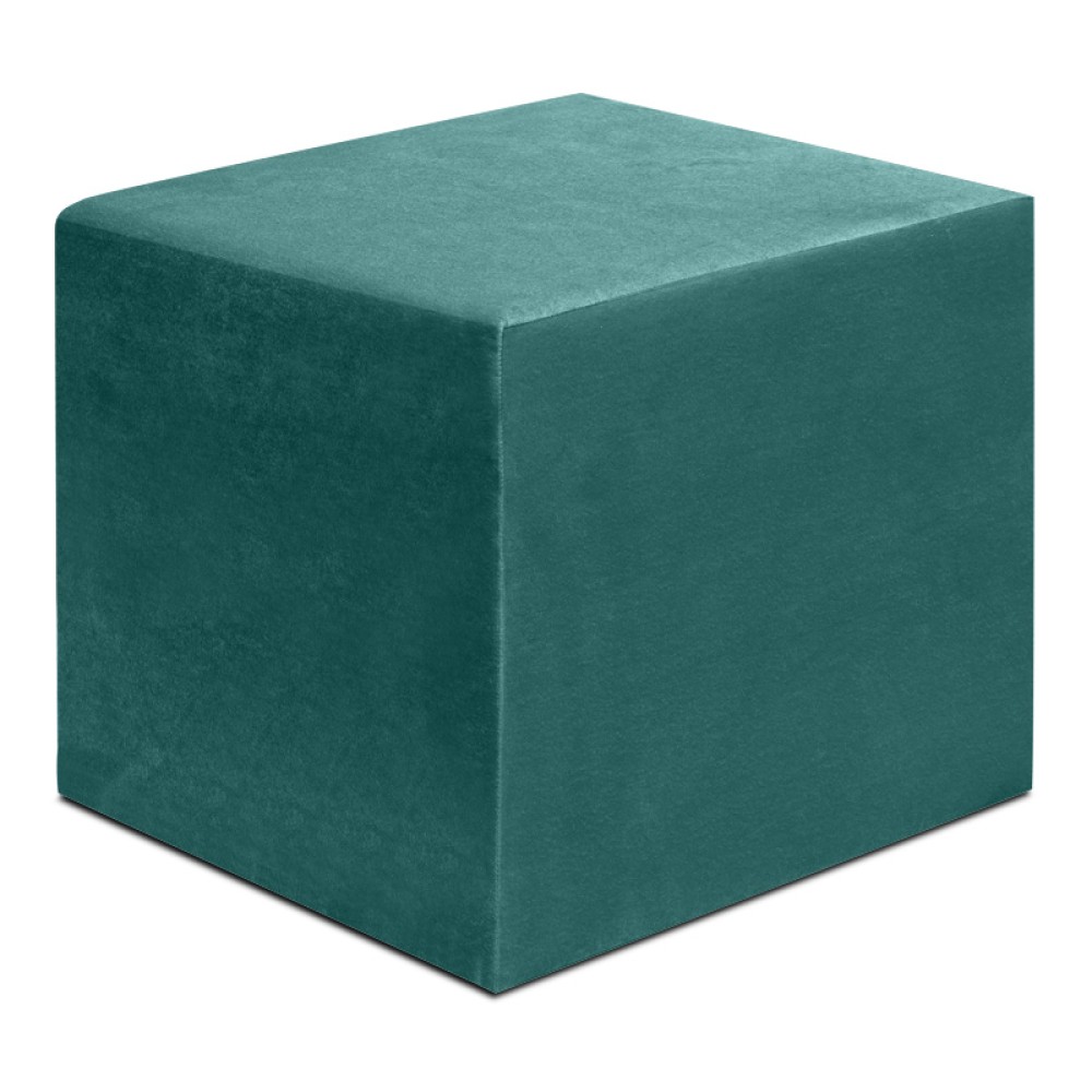 Σκαμπώ April Megapap βελούδινο χρώμα κυπαρρισί 40x40x40cm 1 τεμ.