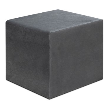 Σκαμπώ April Megapap βελούδινο χρώμα γκρι 40x40x40cm 1 τεμ.