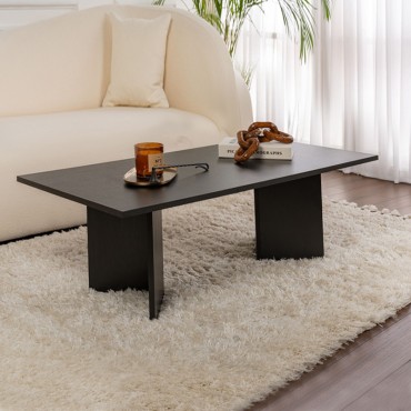 Τραπεζάκι σαλονιού Sabin Megapap χρώμα black wood 119x60x40cm 1 τεμ.