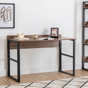 Γραφείο εργασίας Rana Megapap χρώμα καρυδί - μαύρο 120x60x78,8cm 1 τεμ.