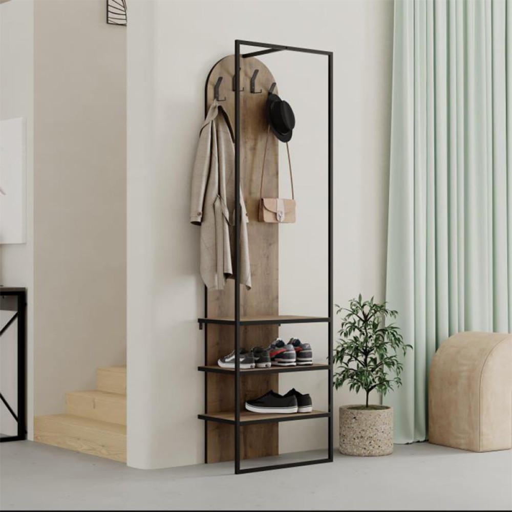 Έπιπλο εισόδου Archy Megapap χρώμα ανοιχτό καρυδί 53x31,7x180cm 1 τεμ.