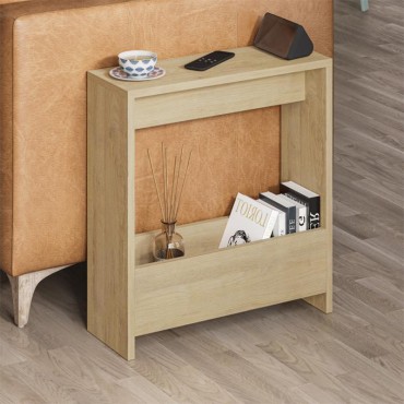 Τραπεζάκι βοηθητικό Simpi Megapap χρώμα sapphire oak 55x20x60cm 1 τεμ.