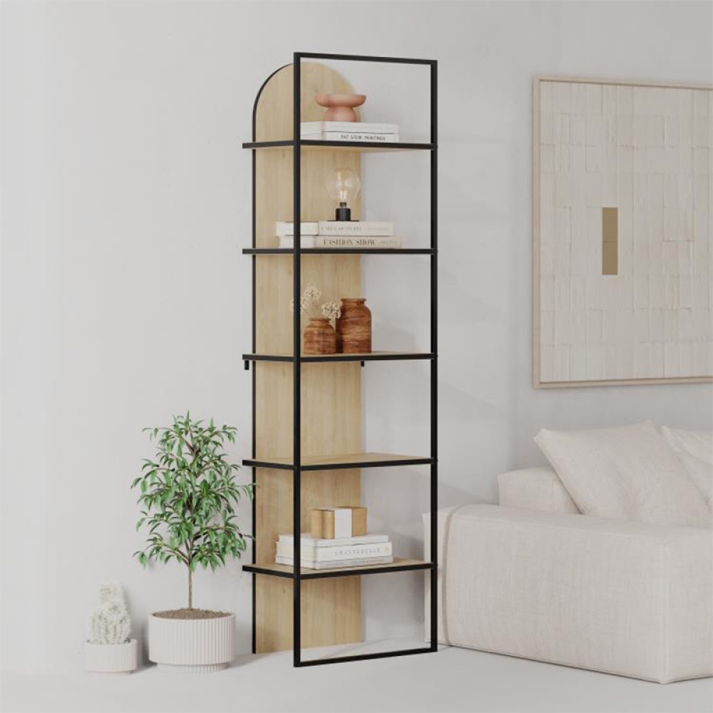 Βιβλιοθήκη Archy Megapap χρώμα sapphire oak 53x31,7x180cm 1 τεμ.